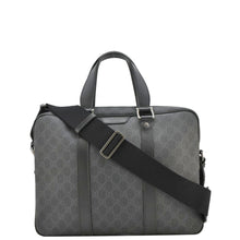 Load image into Gallery viewer, GUCCI Business 2 Way GG Supreme Monogram Briefcase Black 368557
