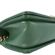 Load image into Gallery viewer, CHANEL Boy Flap Woven Leather Shoulder Bag Green
