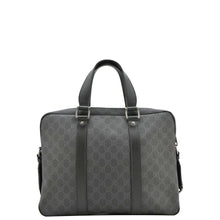 Load image into Gallery viewer, GUCCI Business 2 Way GG Supreme Monogram Briefcase Black 368557
