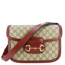 Load image into Gallery viewer, GUCCI Horsebit 1955 GG Supreme Canvas Shoulder Bag Beige 602204
