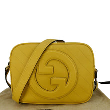 Load image into Gallery viewer, GUCCI Blondie Leather Camera  Crossbody Bag Yellow 742360
