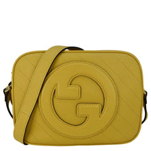 Load image into Gallery viewer, GUCCI Blondie Leather Camera  Crossbody Bag Yellow 742360
