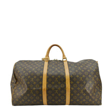 Load image into Gallery viewer, LOUIS VUITTON Keepall 60 Bandouliere Monogram Canvas Travel Bag Brown
