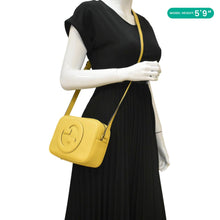 Load image into Gallery viewer, GUCCI Blondie Leather Camera  Crossbody Bag Yellow 742360
