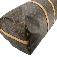 Load image into Gallery viewer, LOUIS VUITTON Keepall 60 Bandouliere Monogram Canvas Travel Bag Brown
