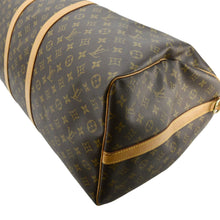 Load image into Gallery viewer, LOUIS VUITTON Keepall 60 Bandouliere Monogram Canvas Travel Bag Brown
