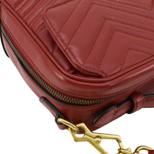 Load image into Gallery viewer, GUCCI Marmont Small Matelasse Leather Shoulder Bag Red 498100
