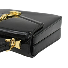 Load image into Gallery viewer, GUCCI Sylvie 1969 Patent Leather Top Handle Crossbody Bag Black 589479
