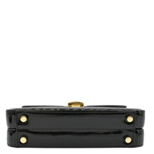 Load image into Gallery viewer, GUCCI Sylvie 1969 Patent Leather Top Handle Crossbody Bag Black 589479
