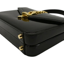 Load image into Gallery viewer, GUCCI Sylvie 1969 Patent Leather Top Handle Crossbody Bag Black 589479
