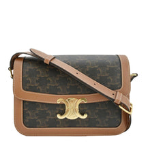 Load image into Gallery viewer, CELINE Classique Triomphe Canvas Shoulder Bag Brown
