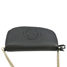 Load image into Gallery viewer, GUCCI Soho Flap Leather Chain Crossbody Bag Black 536224
