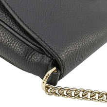 Load image into Gallery viewer, GUCCI Soho Flap Leather Chain Crossbody Bag Black 536224
