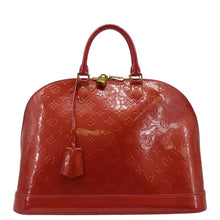 Load image into Gallery viewer, LOUIS VUITTON Alma GM Monogram Vernis Satchel Bag Red
