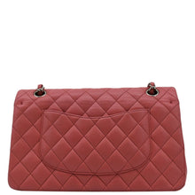 Load image into Gallery viewer, CHANEL Classic Double Flap Medium Quilted Leather Shoulder Bag Salmon Pink back look
