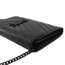 Load image into Gallery viewer, YVES SAINT LAURENT Classic Envelope Cassandre Leather Chain Crossbody Bag Black
