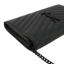 Load image into Gallery viewer, YVES SAINT LAURENT Classic Envelope Cassandre Leather Chain Crossbody Bag Black
