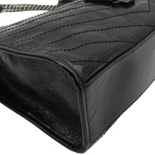 Load image into Gallery viewer, YVES SAINT LAURENT Niki Medium Crinkle  Leather Shoulder Bag Black
