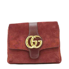 Load image into Gallery viewer, GUCCI Arli Medium Suede Leather Crossbody Bag Red 550126
