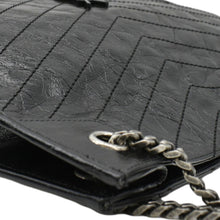 Load image into Gallery viewer, YVES SAINT LAURENT Niki Medium Crinkle  Leather Shoulder Bag Black
