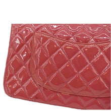 Load image into Gallery viewer, CHANEL Classic Double Flap Medium Quilted Patent Leather Shoulder Bag Light Pink
