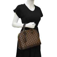 Load image into Gallery viewer, LOUIS VUITTON Alma PM Damier Ebene Satchel Bag Brown
