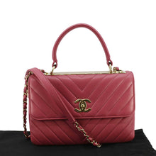 Load image into Gallery viewer, CHANEL Trendy CC Top Handle Flap Quilted Leather Shoulder Bag Hot Pink
