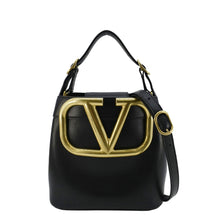 Load image into Gallery viewer, VALENTINO Garavani SuperVee  Leather Crossbody Bag Black
