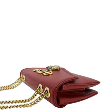 Load image into Gallery viewer, GUCCI Rajah Tiger Head Leather Chain Shoulder Bag Red 537241
