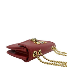 Load image into Gallery viewer, GUCCI Rajah Tiger Head Leather Chain Shoulder Bag Red 537241
