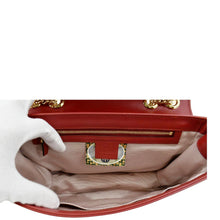 Load image into Gallery viewer, GUCCI Rajah Tiger Head Leather Chain Shoulder Bag Red 537241
