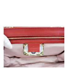 Load image into Gallery viewer, GUCCI Rajah Tiger Head Leather Chain Shoulder Bag Red 537241
