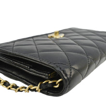 Load image into Gallery viewer, CHANEL CC Pearl Crush WOC Lambskin Quilted Leather Crossbody Bag Black
