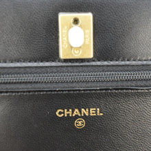 Load image into Gallery viewer, CHANEL CC Pearl Crush WOC Lambskin Quilted Leather Crossbody Bag Black
