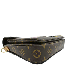 Load image into Gallery viewer, LOUIS VUITTON luxury metis Pochette Crossbody Bag Brown with lower left side view
