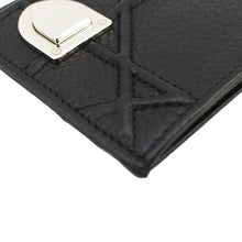 Load image into Gallery viewer, CHRISTIAN DIOR Diorama Cannage Leather Card Holder Black
