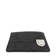 Load image into Gallery viewer, CHRISTIAN DIOR Diorama Cannage Leather Card Holder Black
