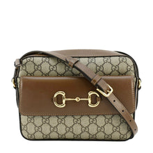 Load image into Gallery viewer, GUCCI Horsebit 1955 Small GG Supreme Canvas Shoulder Bag Beige 645454
