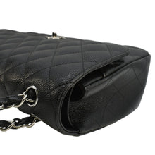 Load image into Gallery viewer, CHANEL Classic Jumbo Double Flap Quilted Caviar Leather Shoulder Bag Black
