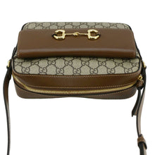 Load image into Gallery viewer, GUCCI Horsebit 1955 Small GG Supreme Canvas Shoulder Bag Beige 645454
