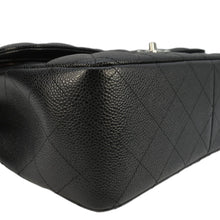 Load image into Gallery viewer, CHANEL Classic Jumbo Double Flap Quilted Caviar Leather Shoulder Bag Black
