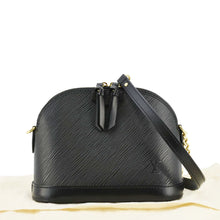 Load image into Gallery viewer, LOUIS VUITTON Alma Mini Epi Leather Satchel Bag Black
