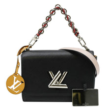 Load image into Gallery viewer, LOUIS VUITTON Twist MM  Shoulder Bag Black front look front side
