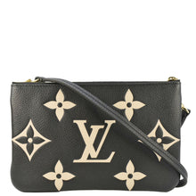 Load image into Gallery viewer, LOUIS VUITTON Double Zip Pochette Monogram Empreinte Crossbody Bag Bicolor
