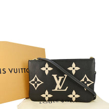 Load image into Gallery viewer, LOUIS VUITTON Double Zip Pochette Monogram Empreinte Crossbody Bag Bicolor
