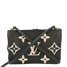 Load image into Gallery viewer, LOUIS VUITTON Double Zip Pochette Monogram Empreinte Crossbody Bag Bicolor
