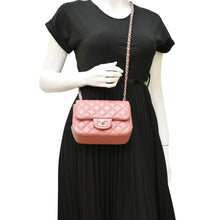 Load image into Gallery viewer, CHANEL Mini Square Flap Leather Crossbody Bag Pink
