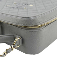 Load image into Gallery viewer, CHANEL Vanity Case Filigree CC  Large Caviar Quilted Shoulder Bag Grey
