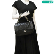 Load image into Gallery viewer, CHANEL Soft and Chain Flap Leather Shoulder Bag Black
