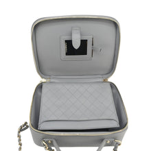 Load image into Gallery viewer, CHANEL Vanity Case Filigree CC  Large Caviar Quilted Shoulder Bag Grey
